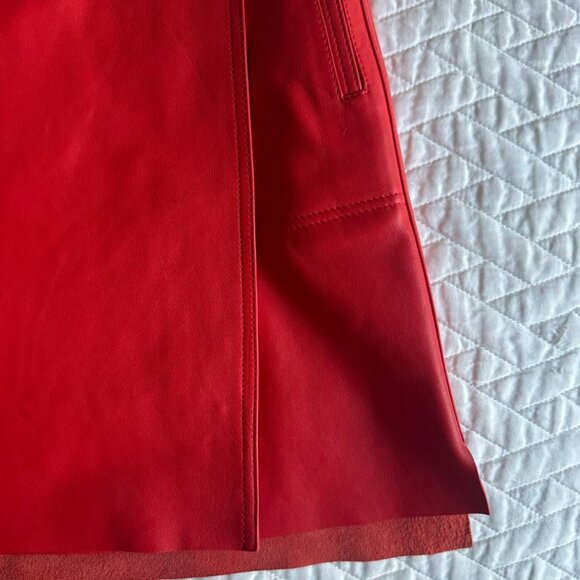 Acne Studios Red Leather Mini Skirt – EU 36 / US 4 Luxury statement piece from A - Picture 2 of 6